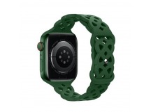 Ремешок для Apple Watch 42mm/44mm/45mm/49mm (силикон, плетение,зеленый) HOCO WA09