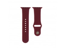 Ремешок для Apple Watch 42mm/44mm/45mm/49mm (силикон,бордовый), размер S/M