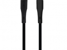 Кабель PERFEO USB C вилка - Lightning вилка, 30W, черный, силикон, длина 1 м., ELASTIC (C1007)
