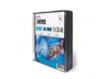Диск MIREX CD-R 52Х 700МБ SPORT Слим кейс 5 (5/200)