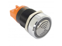 Индикаторы на панель LANBOO LBFMQ Индикатор на панельLB22FM-Q/R220V/N/J(L) красный 220В с зуммером (22мм)хромированный