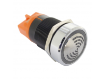 Индикаторы на панель LANBOO LBFMQ Индикатор на панельLB22FM-Q/R24V/N/J(L) красный 24В с зуммером (22мм) хромированный
