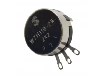 Резисторы переменные NONAME WTH118-2W-2K2 Резистор переменный2,2 кОм 20% 2Вт тип-B длина вала 18мм с пазом (10мм)