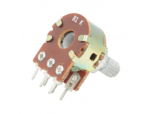 Резисторы переменные YILI R148G-B102-15KQ-D Резистор переменныйсдвоенный 1 кОм 20% тип-B