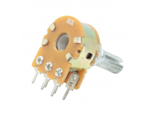 Резисторы переменные YILI R148G-B502-20KQ-D Резистор переменныйсдвоенный 5 кОм 20% тип-B