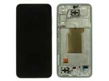 Дисплей для Samsung SM-A356 Galaxy A35 5G (2024) + тачскрин + рамка(голубой), ОРИГ100%