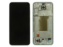 Дисплей для Samsung SM-A356 Galaxy A35 5G (2024) + тачскрин + рамка(голубой), ОРИГ100%