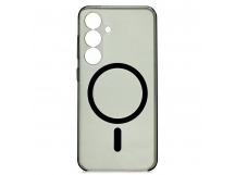 Чехол-накладка - ORG PC Clear Case SafeMag для "Samsung Galaxy S25" (black) (244573)