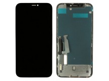 Дисплей для iPhone XR + тачскрин + задняя металлическая рамка(черный), In-Cell KQI