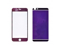 Защитное стекло для iPhone 6 Plus/6S Plus (3D переднее+заднее) (фиолетовый)