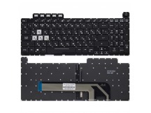 Клавиатура для Asus TUF Gaming  A17 FA706IU черная с RGB-подсветкой (1-зонная)