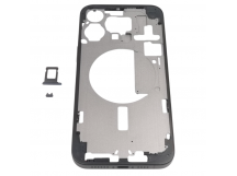 Средняя часть корпуса для iPhone 15 Pro Max (черный), ориг