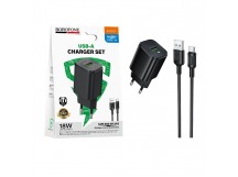 Сетевой адаптер питания BOROFONE BAS82A QC 3.0 USB - TypeC (черный)
