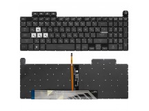 Клавиатура для Asus TUF Gaming A15 FA507XU черная с RGB подсветкой