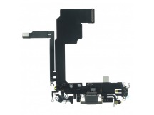 Шлейф для iPhone 15 Pro + разъем зарядки + микрофон (титан), оригинал(снятый)