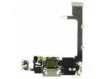 Шлейф для iPhone 11 Pro + разъем зарядки + микрофон (серый), JCID