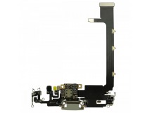 Шлейф для iPhone 11 Pro Max + разъем зарядки + микрофон (серый),JCID