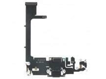 Шлейф для iPhone 11 Pro + разъем зарядки + микрофон (серый),оригинал (снятый)