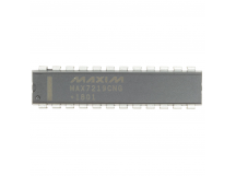 Драйвер индикаторов MAXIM MAX7219CNG+ (DIP-24) Драйверсветодиодных индикаторов 8-разрядов ОК с последовательныминтерфейсом