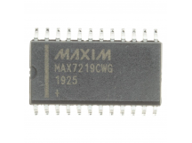 Драйвер индикаторов MAXIM MAX7219CWG+T (SO-24) Драйверсветодиодных индикаторов 8-разрядов ОК с последовательныминтерфейсом