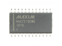 Драйвер индикаторов MAXIM MAX7219EWG+ (SO-24) Драйверсветодиодных индикаторов 8-разрядов ОК с последовательныминтерфейсом