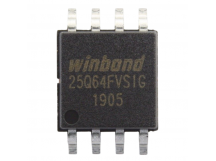 Микросхемы памяти WINBOND W25Q64FVSSIG (SO-8) Флеш-память64Mbit SPI