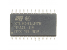 Драйвер индикаторов STM STLED316SMTR (SO-24) Драйверсветодиодных индикаторов 6-разрядов ОА с последовательныминтерфейсом