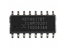 Логические микросхемы NXP HEF4017BT (SO-16) 5-ступенчатыйдесятилетний счетчик Джонсона