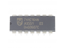 Логические микросхемы PHILIPS 74HC164N (DIP-14) Сдвиговый регистр8-раз.