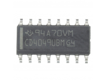 Логические микросхемы TI CD4049UBDR (SO-16) Логический элемент НЕ
