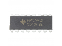Логические микросхемы TI CD4051BE (DIP-16) Аналоговыймультиплексор