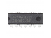 Логические микросхемы TI CD4069UBE (DIP-14) Логический элемент НЕ