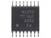Логические микросхемы TI SN74HC595PWR (TSSOP-16) Сдвиговыйрегистр 8-раз.