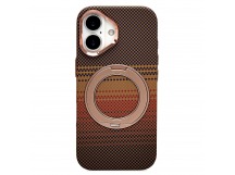 Чехол-накладка Luxo Creative PC с подставкой для "Apple iPhone 17" (LF113) (brown) (245242)