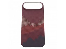 Задняя накладка для iPhone 17 Air (противоударная, кевларовая,поддержка MagSafe, защита от отпечатков пальцев), бордовая (Full Case)