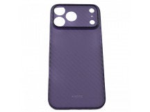 Задняя накладка для iPhone 17 Pro (карбон, ультратонкая, с защитойкамеры, защита от отпечатков пальцев), фиолетовая (Air Carbon) (FullCase) KZDOO