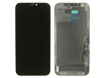 Дисплей для iPhone 12/12 Pro + тачскрин + рамка (черный), SOFT OLEDJCID (шлейф IC)
