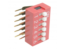 DIP-переключатели DAIER DA-06R (Красный) DIP переключатель 6 поз.угловой 50В 0,1А