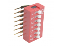DIP-переключатели DAIER DA-07R (Красный) DIP переключатель 7 поз.угловой 50В 0,1А