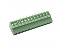 Винтовые клеммники KAIFENG KF120-2.54-12P-1G (Зеленый) Винтовойклеммник на плату 12 конт. шаг 2,54мм 130В 8А