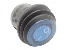 Клавишные переключатели Ruichi SB040-12V Переключатель на панельвлагозащищенный с подсветкой 12В синий ON-OFF SPST 12В 20А(20,2мм)