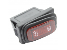 Клавишные переключатели Ruichi SB068-12V Переключатель на панельвлагозащищенный с подсветкой 12В красный ON-OFF SPST 12В 20А(28,5x10,5мм)