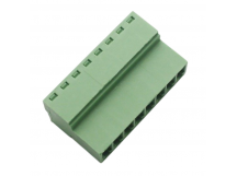Разъемные клеммники KAIFENG KF12EKR-3.81-08P-1G (Зеленый)Разъемный клеммник на кабель 8 конт. шаг 3,81мм 250В 7А