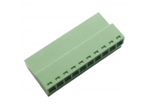 Разъемные клеммники KAIFENG KF12EKR-3.81-10P-1G (Зеленый)Разъемный клеммник на кабель 10 конт. шаг 3,81мм 250В 7А