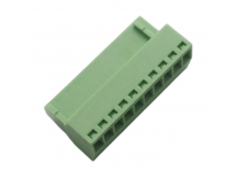 Разъемные клеммники KAIFENG KF12EY-2.54-10P-1G (Зеленый)Разъемный клеммник на кабель 10 конт. шаг 2,54мм 130В 10А
