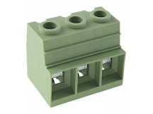 Винтовые клеммники KAIFENG KF137-15.0-03P-1G (Зеленый) Винтовойклеммник на плату 3 конт. шаг 15мм 1000В 125А