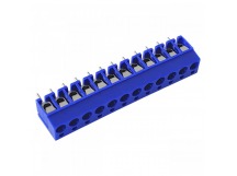 Винтовые клеммники KAIFENG KF300V-5.0-12P-1B (Синий) Винтовойклеммник на плату 12 конт. шаг 5мм 250В 24А