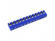 Винтовые клеммники KAIFENG KF302-5.0-12P-1B (Синий) Винтовойклеммник на плату 12 конт. шаг 5мм 250В 17,5А