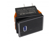 Клавишные переключатели LANBOO LBCX ПереключательLBCX2822/H202/B220V/PC65(L) черный с индикатором 220В ON-OFFDPST 250В 20А (синий) пластик
