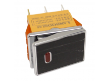 Клавишные переключатели LANBOO LBCX ПереключательLBCX2822/H222/R220V/N65(L) черный с индикатором 220В ON-OFF DPDT250В 20А (красный) хромированный